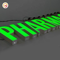 Enseigne lumineuse LED extérieure personnalisée JAGUARSIGN pour pharmacie, étanche, en acrylique et acier inoxydable