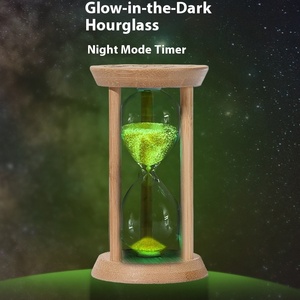 Mini <span class=keywords><strong>sablier</strong></span> en verre lumineux haut de gamme moderne Minuteur de <span class=keywords><strong>sable</strong></span> fluide créatif pour le brossage des dents des enfants Mariage décoratif - Product Image 5