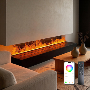 <span class=keywords><strong>Cheminée</strong></span> électrique à vapeur d'eau 3D avec flamme LED réaliste, <span class=keywords><strong>insert</strong></span> moderne avec télécommande, chauffage pour la décoration de la maison - Product Image 1