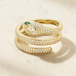 <span class=keywords><strong>Anello</strong></span> da Mignolo a <span class=keywords><strong>Serpente</strong></span> Gemnel in <span class=keywords><strong>Argento</strong></span> <span class=keywords><strong>925</strong></span> con Zirconi CZ a Pera, Gioiello di Lusso Audace per Dichiarazioni di Stile d'Impatto - Product Image 4