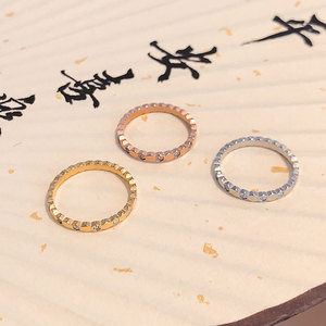 แหวนกันน้ำไม่หมอง 14k 18k ชุบทอง PVD แฟชั่น แหวนนิ้วก้อยสแตนเลส 316L สำหรับผู้หญิง - Product Image 4