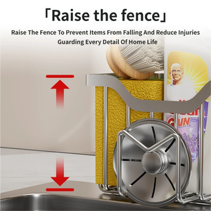 Portaspugne e Porta Spazzole <span class=keywords><strong>da</strong></span> Cucina Senza Foratura, Organizzatore Salvaspazio per Lavello, Scolapiatti per Cucina e Bagno - Product Image 2