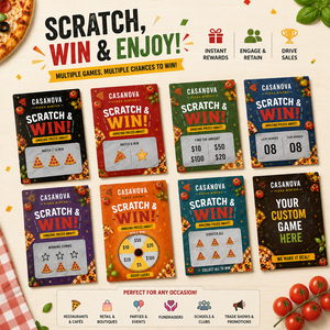 Fabricant de cartes à gratter, bon de réduction personnalisé pour les restaurants de pizzas, promotion de magasin, coupon de réduction - Product Image 3