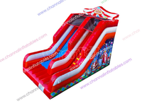 Toboggan gonflable à thème cirque avec échelle, structure de saut en PVC imperméable, toboggan pour enfants, location pour fêtes et événements de carnaval