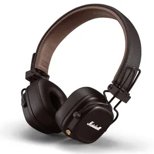 Marshall Major IV headphone Bluetooth nirkabel 4 asli, headphone olahraga lipat Over-ear dengan peredam bising