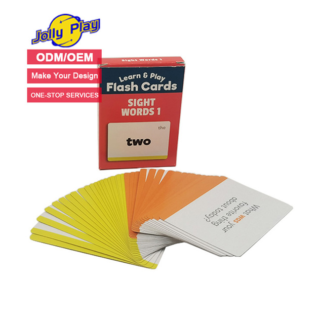 High Quality Custom Laying Cards Made Kids Flash Card Games Children Flash Cards Alphabet Tabs for Family Interaction