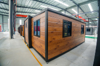 Maison conteneur extensible de 20 pieds en bois naturel de qualité supérieure, isolée et étanche, préfabriquée pour toutes les conditions climatiques et utilisation extérieure