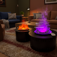 Cheminée électrique 3D à vapeur d'eau avec flamme LED multicolore simulée sans fumée, contrôlée par APP/WiFi, pour usage hôtelier français, design moderne