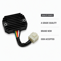 Motorcycle Rectifier Regulator GY6 12V 5 Wires Voltage Regulator Universal Fit for Scooter a Grade Replacement Parts