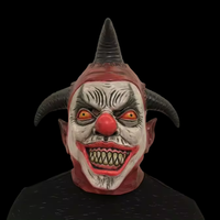 Masque de maquillage de nonne d'horreur d'Halloween, masque de maquillage de nonne d'horreur d'Halloween délicat, masque en latex d'horreur Masque en latex de tête de joker de couronne réaliste