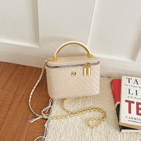Sac bandoulière en cuir PU 2026 avec chaîne, petit sac à main léger pour femme avec fermeture éclair