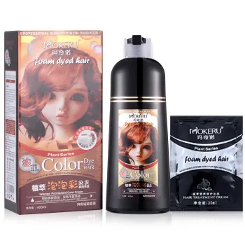 Natural professional organic bubble color shampoo to cover grey hair magic fast hair shampoo for women from korea
