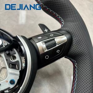 Volant sport en cuir à fond plat avec garniture noire pour <span class=keywords><strong>BMW</strong></span> F10 E70 <span class=keywords><strong>E80</strong></span> E91 E71 E82 E88 E89 E93 X1 X5 X6 - Product Image 3