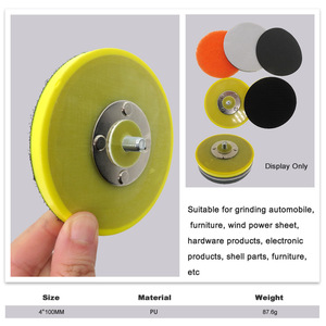 100mm 10mm Orta Sertlikte Paslanmaz Çelik Yuvarlak DA Zımpara Pedi Cırtlı OEM Elektrikli El Aletleri Aksesuarları - Product Image 2