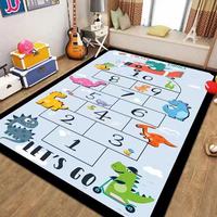 Tapis de chambre d'enfants design 3d personnalisé, accessoire d'intérieur à motif dessin animé pour le salon