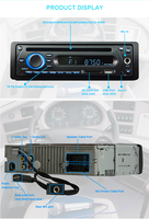 Low Price Universal HD Car Stereo Auto Radio USB/FM/AUX/AM/24V/BT Entertainment Audio Output with Mic DVD Player for Bus Truck
