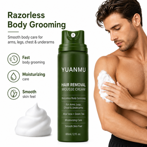 Crème <span class=keywords><strong>Mousse</strong></span> <span class=keywords><strong>Dépilatoire</strong></span> Hydratante à Base de Plantes pour Hommes, Marque Blanche, pour Peaux Sensibles Visage, Corps, Aisselles, Jambes - Product Image 2