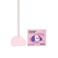 Diffuseur d'arôme en gypse en forme de chiot rose mignon pour armoire et voiture, avec fraîcheur longue durée