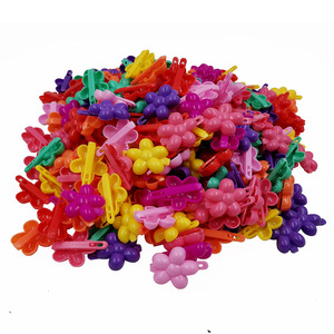 100 pinces à cheveux pour filles, barrettes en plastique à charnière, pour tout-petits, enfants, bébés, style années <span class=keywords><strong>80</strong></span>-90, colorées, mignonnes, à motifs de dessins animés, accessoires pour cheveux - Product Image 3