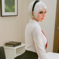 Robot intelligent de bureau AI Emo - Compagnon émotionnel, Compagnon de bureau AI multilingue, Cadeau, Modèle de robot féminin pour la famille