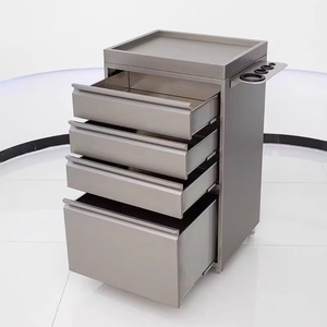 ตู้เก็บอุปกรณ์ทำผมสแตนเลสสำหรับร้านเสริมสวย ตู้เก็บของร้านทำผม ตู้เก็บอุปกรณ์ตัดผม - Product Image 2