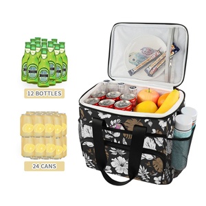 Low Moq Custom Design Leakproof Insulated Large Lunch Bag Beach Cooler Tote Floral Picnic Cooler Bag with Adjustable Straps - Product Image 4