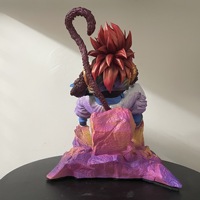 Figurine PVC Dragon Ball Z Super Saiyan 4 Gogeta en position assise, 24 cm, modèle de figurine d'anime, jouet, poupée, ornement, décoration de la maison