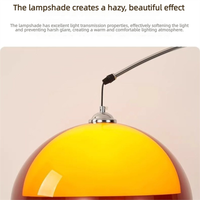 Lampe sur pied moderne avec abat-jour en dôme ambré, lampe sur pied suspendue pour salon, canapé, lecture, décoration intérieure