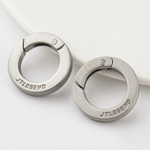 Mousqueton rond noir de 19 mm avec logo personnalisé, à ressort, pour sangle de sac, sac à main, fourre-tout, matériel de bricolage - Product Image 4