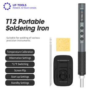 Soldador portátil 65W Mini Kit de estación de soldador eléctrico digital con punta T12 y cable USB tipo C