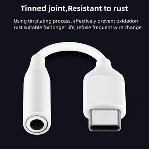 Adaptateur USB Type C vers 3,5 mm Aux, câble audio USB C vers prise <span class=keywords><strong>jack</strong></span> 3,5, câble pour écouteurs, convertisseur d'adaptateur pour casque - Product Image 2
