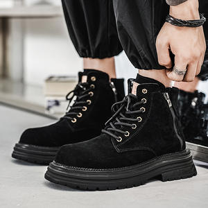 Botas Unisex de Invierno para Obras de Construcción, Resistentes al Desgaste, de Cuero Genuino, Impermeables, Cómodas, Antideslizantes, con Forro de Felpa, Tipo Botín - Product Image 5