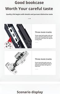 Bianco in stile moderno pannello di legno mobili su misura parete libreria scrivania per camera da letto cucina ufficio casa vendita calda in cina - Product Image 5