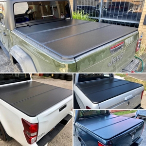 Cubiertas rígidas plegables de tres partes para caja de camioneta de 5.7ft, 6.4ft, 8ft, compatibles con <span class=keywords><strong>Dodge</strong></span> Ram 1500 TRX 2500 2025 2026 - Product Image 6