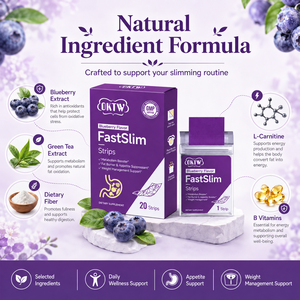 OKTW FastSlim Bandes buvables pour la gestion de l'appétit et la perte de poids, saveur myrtille, en stock, échantillons gratuits, marque privée - Product Image 4