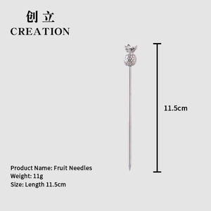 أداة تزيين الكوكتيل على شكل أناناس من الفولاذ المقاوم للصدأ صديقة للبيئة من إنتاج المصنع مباشرة، مع إمكانية تخصيص اللون والشعار - Product Image 2