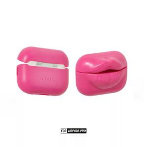 Labbra rosa per Airpods custodia protettiva morbida Cover in Silicone per auricolari e cuffie <span class=keywords><strong>Apple</strong></span> - Product Image 4