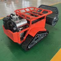 Motoculteur rotatif télécommandé robuste LG-80S pour vergers et terres agricoles - Cultivateur à chenilles avec 40 pouces de largeur de travail °   Capacité d'escalade