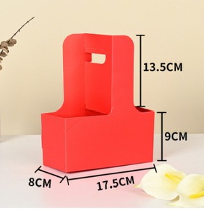 Ins-Stil Heißer Verkauf Blumenbox Becherhalter 2 Kaffeebecher Hochwertiger Kraftpapier-Träger zum Mitnehmen - Product Image 5