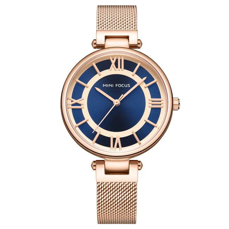 Nuovo design fashion girls watch horloge dames stock orologi da polso al quarzo da donna eleganti orologi in oro rosa per donna