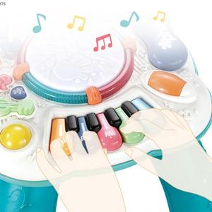 Table de piano musicale multifonctionnelle Jouets éducatifs précoces Centre d'apprentissage Montessori Table d'activités <span class=keywords><strong>pour</strong></span> bébé - Product Image 2