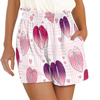 Shorts décontractés amples taille haute à motif feuille de taro, imprimés sur mesure, élastiques à la taille, écologiques, séchage rapide, style sportif