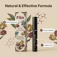 Sérum pour sourcils et cils à base d'extraits végétaux et de peptides de croissance, sourcils plus fournis, cils plus longs, sans prostaglandine, OEM, étiquette privée, vente en gros