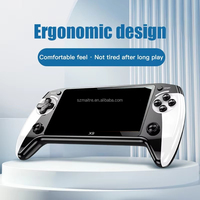 Console de jeu portable X9 5.5 pouces grand écran rétro classique manettes vidéo 3D portables stockage 64 Go avec connectivité Wi-Fi