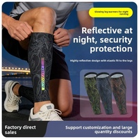 Manchons de compression élastiques personnalisés pour mollets, avec protection professionnelle pour le basketball et le badminton, impression par transfert thermique