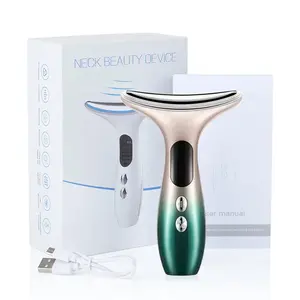 2023 New Arrivals Neck Lift Beauty Device Ems Facial Massage Anti Wrinkle Microcurrent Facial Toning Device Portable Home Abs Pc