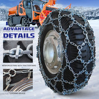 Cadenas de Nieve Universales MAX de Acero Aleado Galvanizado de Alta Resistencia para Montacargas, Minicargadoras, Tractores, 235-255 mm, para Nieve, Hielo y Lodo