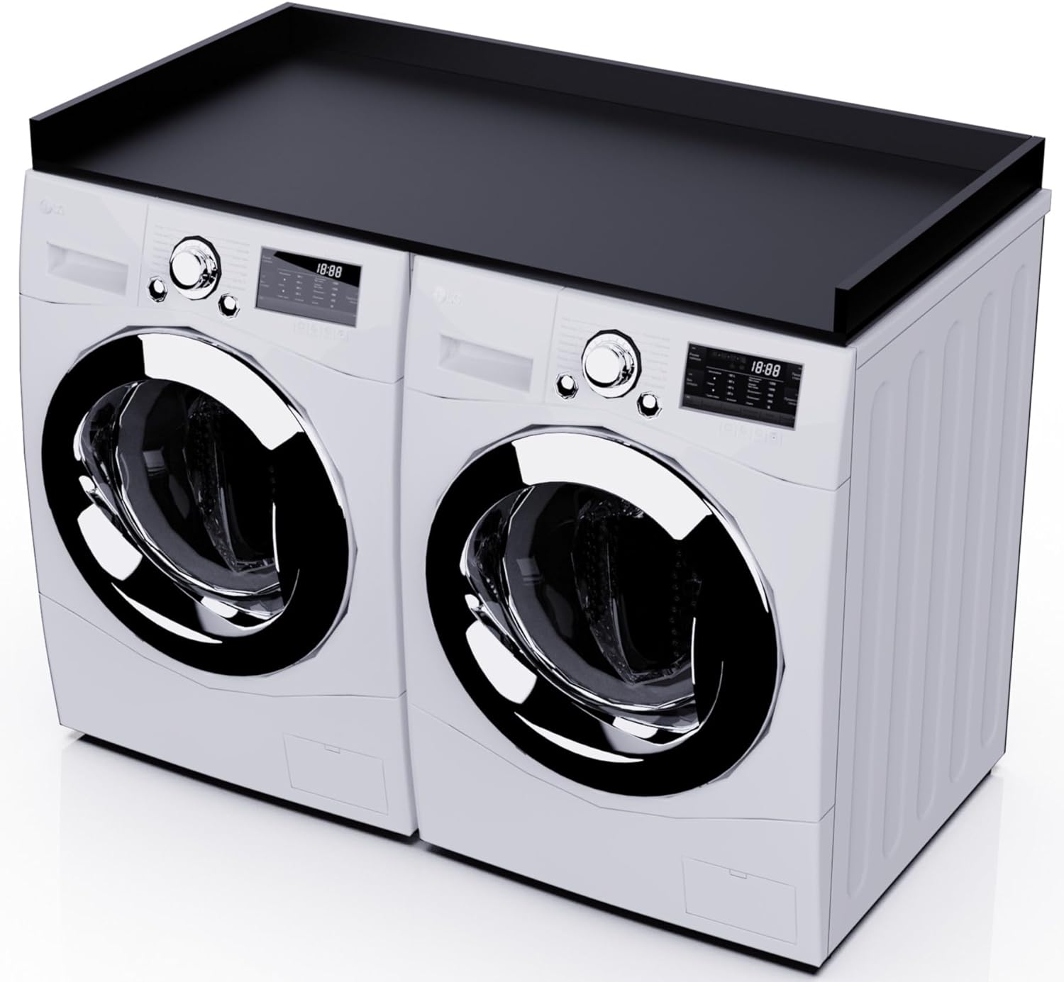 Wasmachine- en drogerblad met plank, essentiële kameraccessoires en decoratie, wasmachine-droger houten blad voor organisatie