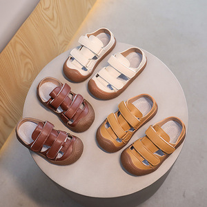 Sandales pour tout-petits antidérapantes à semelle souple, sandales de plage pour garçons et filles, sandales de sport d'extérieur, chaussures d'été décontractées en caoutchouc pour enfants - Product Image 1