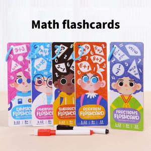 Tarjetas <span class=keywords><strong>de</strong></span> Matemáticas Reutilizables <span class=keywords><strong>de</strong></span> Borrado en Seco para Sumas, Restas, Multiplicaciones y Divisiones para Niños <span class=keywords><strong>de</strong></span> 0 a 12 Años, 2.º, 3.º y <span class=keywords><strong>4</strong></span>.º Grado - Product Image 2